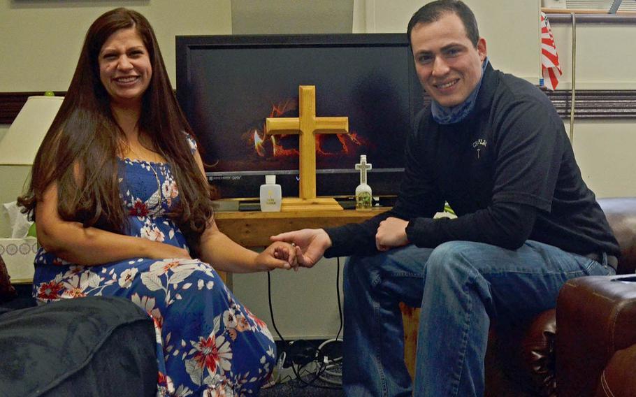 Chaplain (Capt.) Lance Brown, of the 374th Wing Staff Agency at Yokota Air Base in Tokyo, and his wife, Karen Brown, have been performing cleanses, or anointings, for the past eight years in homes where "odd things occur."
