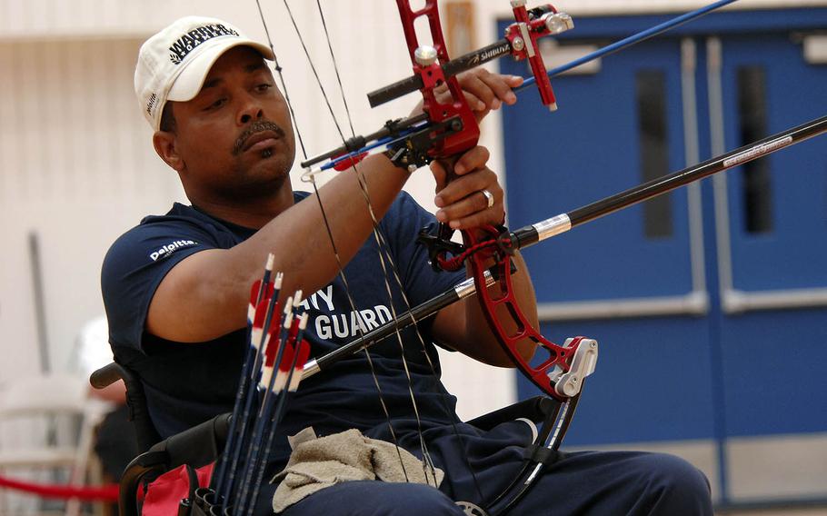 Navy veteran Andre Shelby, seen here in 2011, will compete against 15-20 other archers in a qualification tournament next month that will see three selected to travel to Japan with the U.S. Paralympic team.