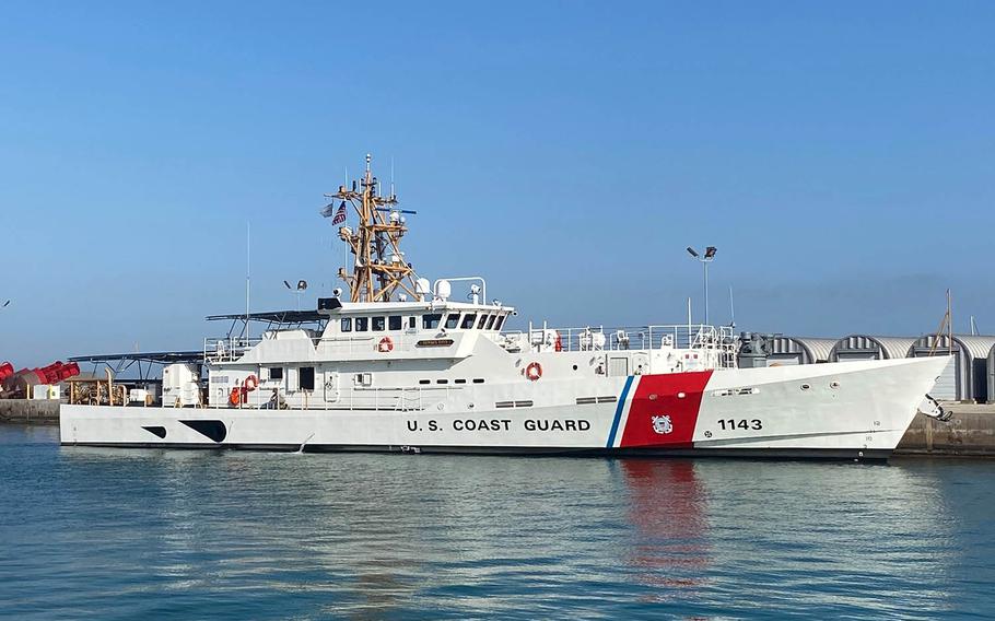The cutter Frederick Hatch arrives at Coast Guard Sector Key West, Fla., Feb. 9, 2021.