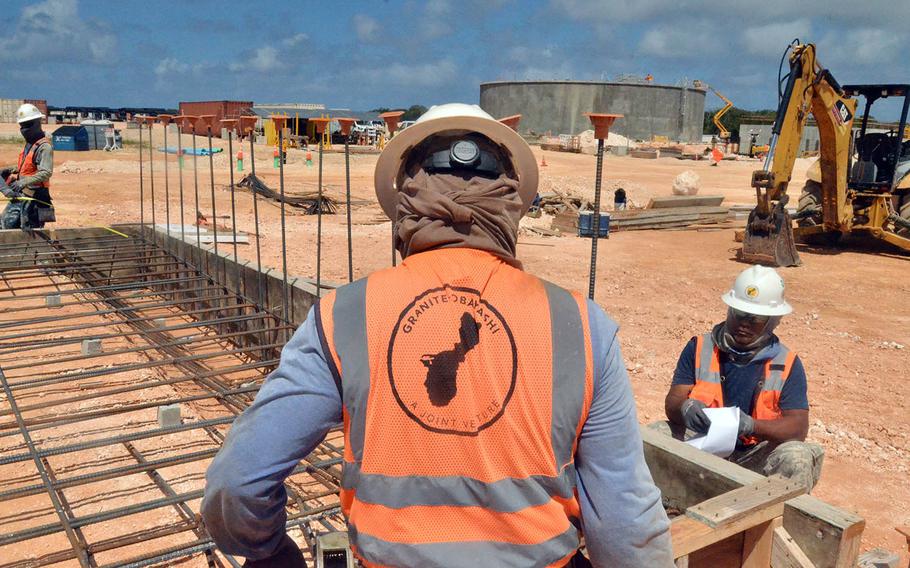 Camp Blaz, seen here under construction in Feburary 2020, will accommodate the move of 5,000 members of the III Marine Expeditionary Force off Okinawa over the next five years.