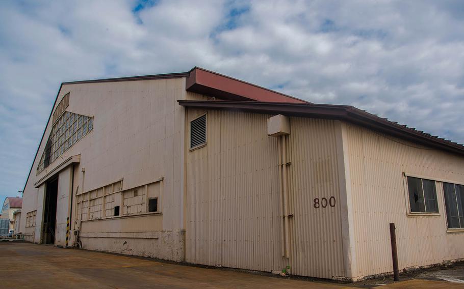 Building 800, a Japanese Imperial Army-era hangar at Yokota Air Base, Japan, is being demolished to make way for a new maintenance facility.   