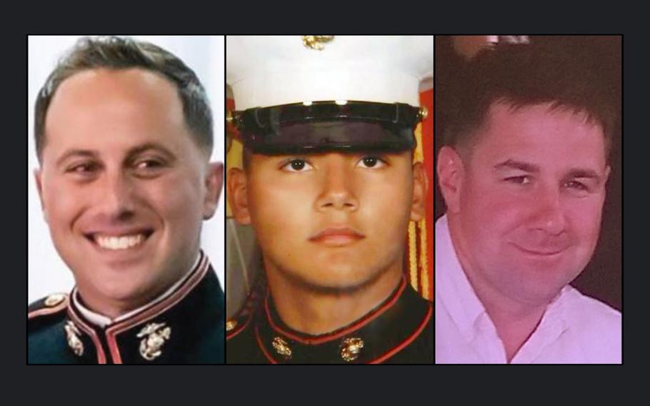 The remains of Maj. James M. Brophy, Staff Sgt. Maximo A. Flores and Lt. Col. Kevin R. Herrmann have been recovered. The three Marines were killed in a December collision off the coast of Japan. 