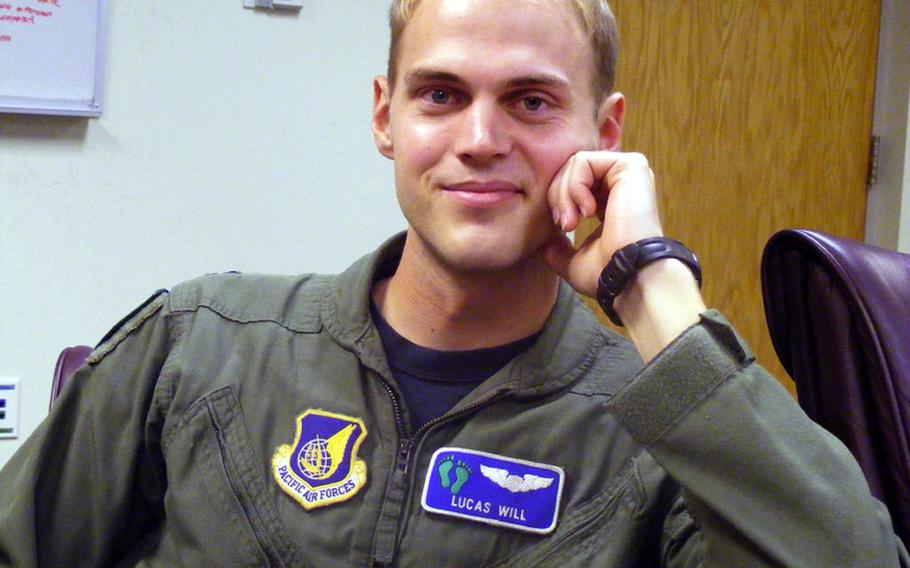 Capt. Lucas Will is one of the four members of the 33rd Rescue Squadron honored on the Mackay Trophy this year for actions during a medevac flight in Afghanistan in July 2009. He was the co-pilot of an HH-60G Pavehawk in that intense rescue mission under fire.