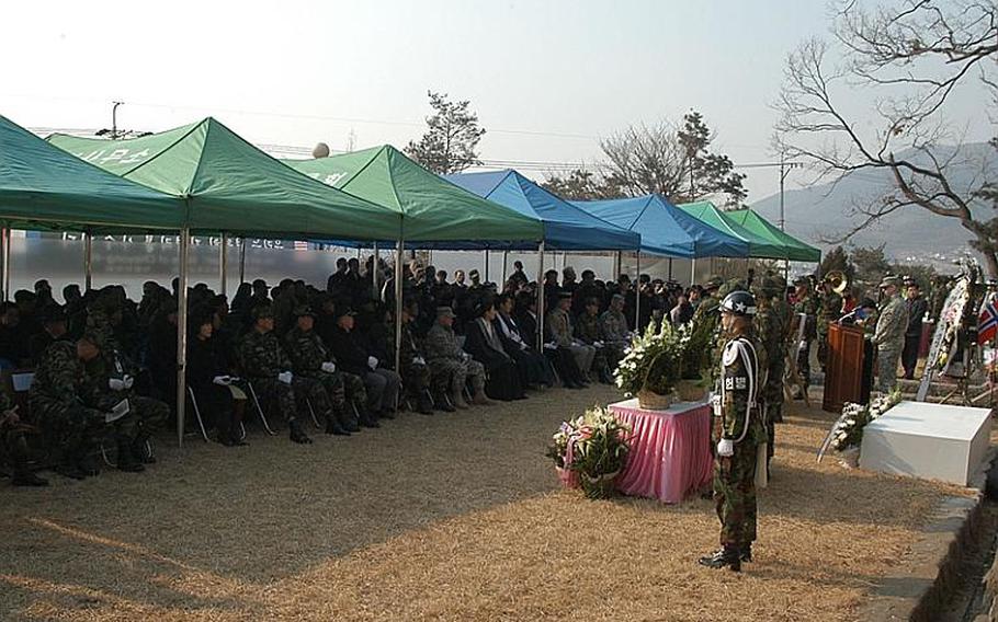 About 200 people attended ceremonies Tuesday marking the 60th anniversary of the Korean War's Battle of Chipyong-ni in South Korea.