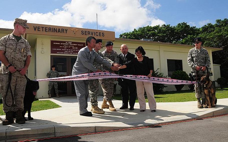 The new Okinawa Veterinary Treatment facility officially opened Wednesday with a ribbon cutting ceremony. The renovation was three years in planning and construction and cost just over $2 million.