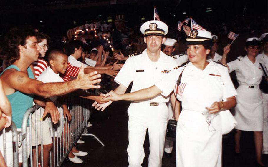 Quintana is welcomed home to New Orleans from Operation Desert Storm.