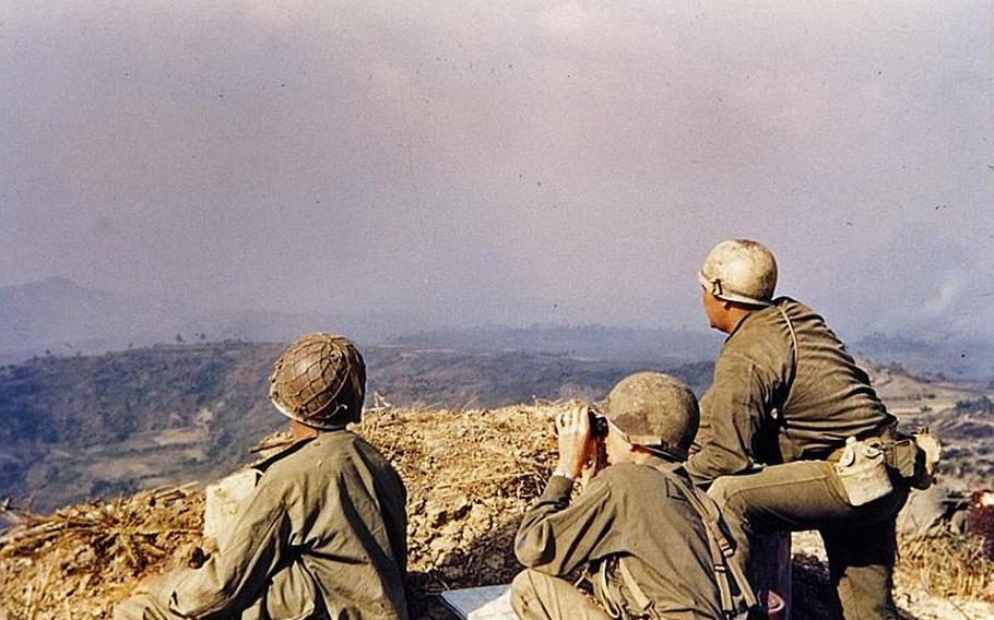 Army Lt Gen. Simon B. Buckner, Jr., who led Army and Marine troops in the Battle of Okinawa, took a number of photos. Buckner was killed after fragments of an artillery shell struck him in June 18, 1945, five days before an organized battle ended on the island.