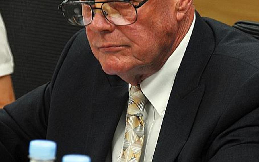 Veteran Phil Steward appears before members of South Korea&#39;s National Assembly on Monday, where he testified that he oversaw troops spraying Agent Orange in and around U.S. bases in South Korea in the late 1960s.