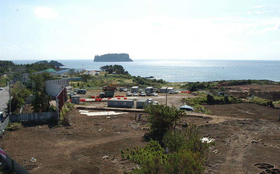 Work continues on Jeju Island in South Korea where the Jeju Multipurpose Port Complex is under construction. The controversial base is scheduled to open in 2015.