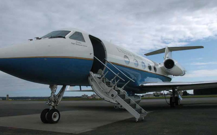 The C-20A used by NASA for its UAVSAR missions is a converted Gulfstream jet, which was obtained from the Air Force after the service phased out the jet a decade ago.