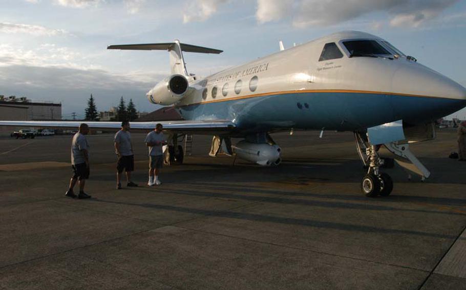 The C-20A used by NASA for its UAVSAR missions is a converted Gulfstream jet, which was obtained from the Air Force after the service phased out the jet a decade ago.