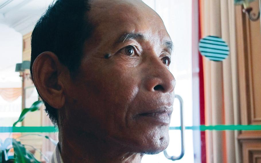 Today, Em Son, 63, lives in the remote jungle near the border with Thailand with many other former Khmer Rouge soldiers and officials. He claims to have executed Lance Cpl. Joseph Hargrove despite previous statements to the contrary and to having shot down Knife 31 on the East Beach with a rocket, resulting in heavy loss of American life. In recent years, Son has worked with American officials to repatriate the missing from Koh Tang and said that Hargrove's body has been recovered. Despite credibility issues, Son claims to know where additional American bodies are located on the island. Son is hobbled after losing a leg to a land mine in battle and gets around with a crutch.
