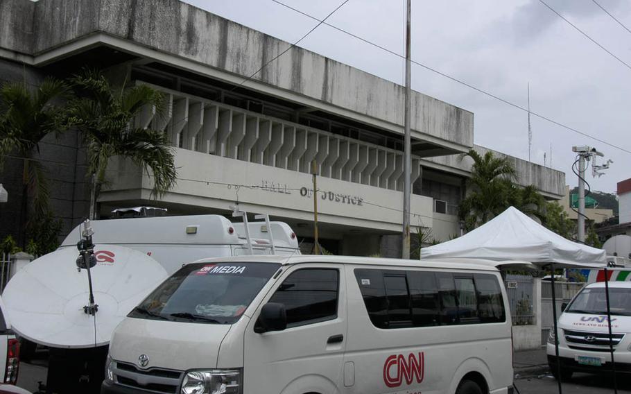 The Hall of Justice in Olongapo City, Philippines, has been the focus of media attention during the trial of Pfc. Joseph Scott Pemberton, a U.S. Marine accused in the killing of transgender woman Jeffrey 'Jennifer' Laude in October 2014.