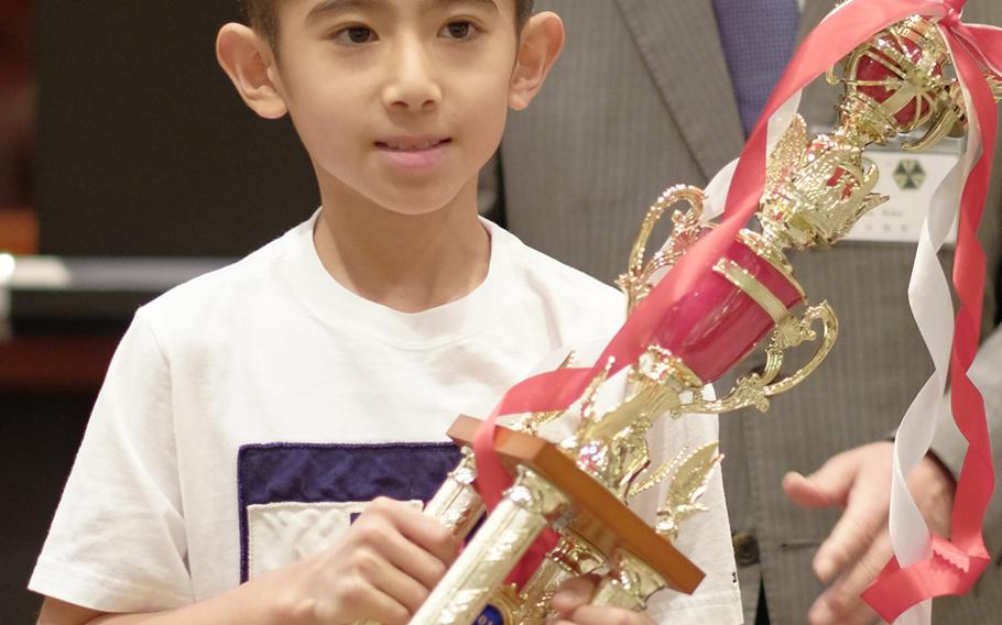 Miku Asato of Joan K. Mendel Elementary School at Yokota Air Base, Japan, was named champion of the elementary school bracket at the DODEA Pacific Japan District's 33rd annual Soroban Contest at the New Sanno Hotel in Tokyo on May 13, 2015. More than 100 students from Yokosuka Naval Base, Atsugi Naval Air Station, Camp Zama and Yokota Air Base participated in the competition.