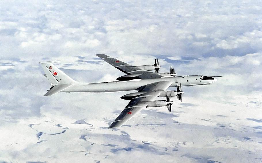 A Russian Tupolev Tu-142 Bear aircraft, like the one picture here, flew as low as 500 feet Tuesday morning, Oct. 27, 2015, near the USS Ronald Reagan, which has been conducting scheduled maneuvers with South Korean navy ships in international waters east of the Korean Peninsula.