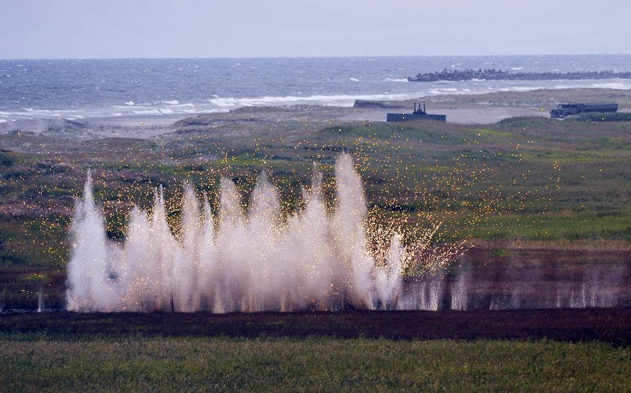 The 13th Fighter Squadron trains at Draughon Range, north of Misawa Air Base, Japan, in this undated photo from the U.S. Air Force.