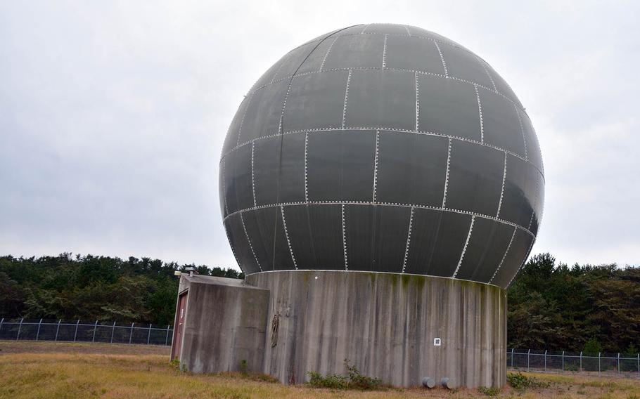 A radar dome is seen at Draughon Range near Misawa Air Base, Japan, Nov. 14, 2017.
