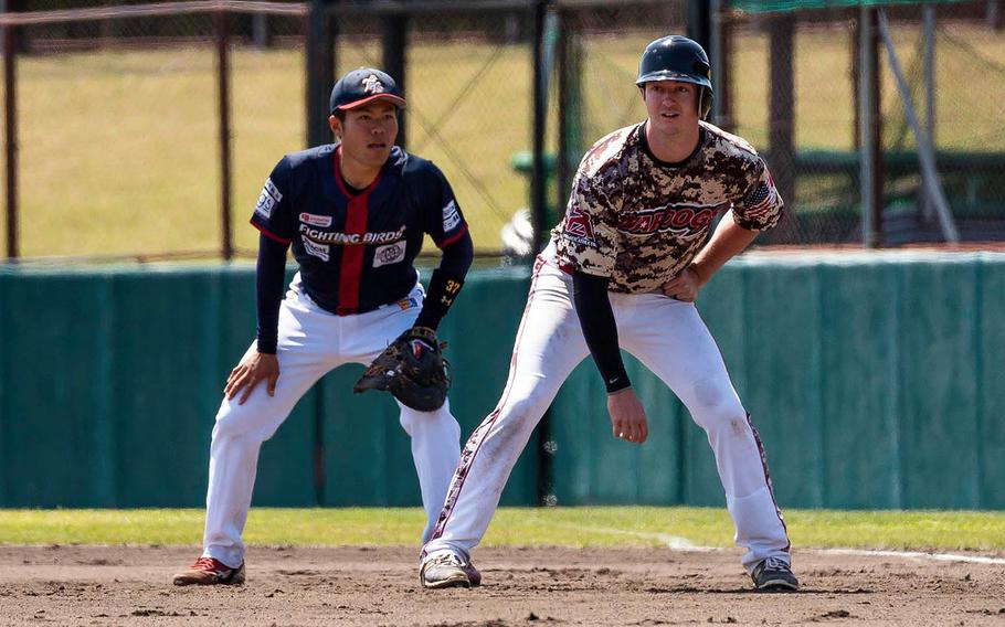 The Japan Military WarDogs play a Japanese team called the Fighting Birds earlier this year at Yokosuka Naval Base, Japan.