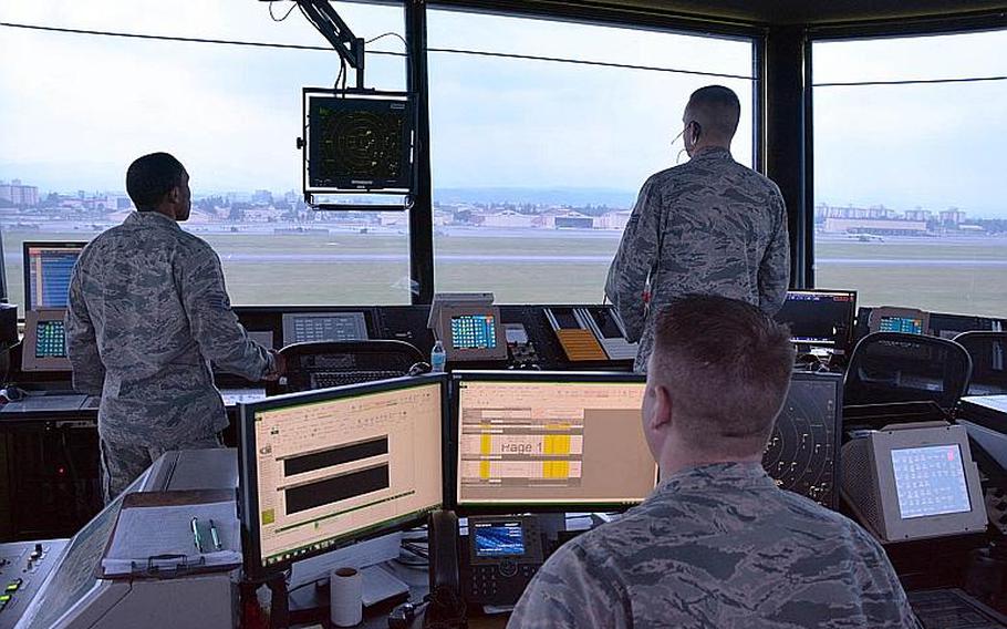 The 374th Operational Support Squadron at Yokota Air Base controls air traffic over Tokyo's western suburbs and parts of Saitama, Tochigi, Gunma, Kanagawa, Shizuoka, Niigata, Nagano and Yamanashi prefectures.