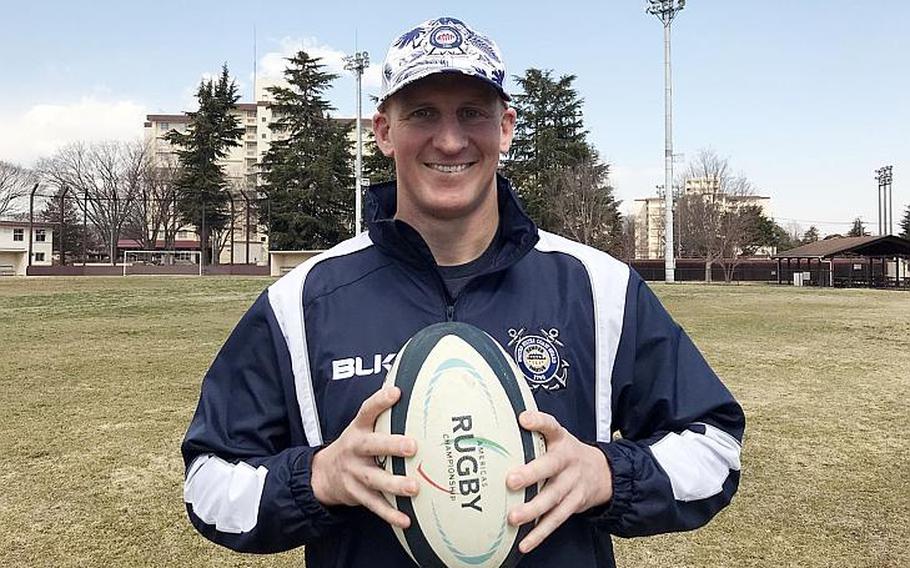 Coast Guard Lt. Cmdr. Keith Wilkins has played for some top U.S. rugby clubs before joining the Tokyo Crusaders last year after moving to Yokota Air Base, Japan.