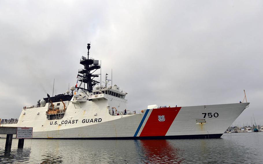 The Coast Guard cutter Bertholf is pictured at its homeport in Alameda, Calif., Sept. 4, 2018.