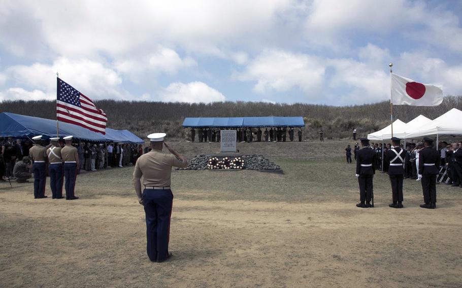 Attendees from the U.S. and Japan attended the 74th annual Reunion of Honor ceremony Saturday, March 23, 2019, on Iwo To, formerly known as Iwo Jima, to commemorate the pivotal World War II battle. 