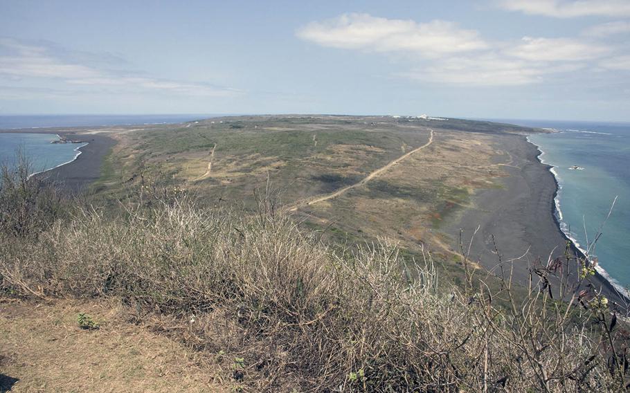 The view from atop Mount Suribachi on Iwo Jima, Japan, Friday, March 22, 2019. 