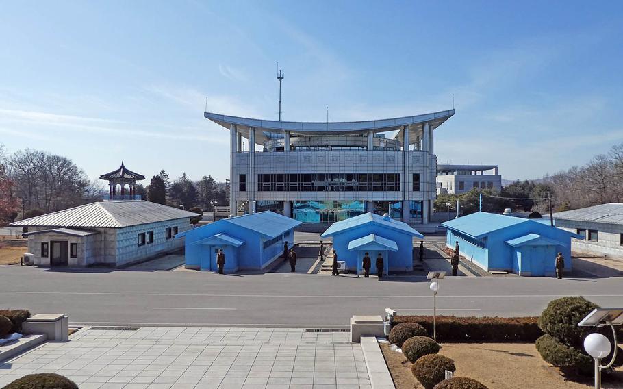 The Joint Security Area is seen from the North Korean side in this undated photo.