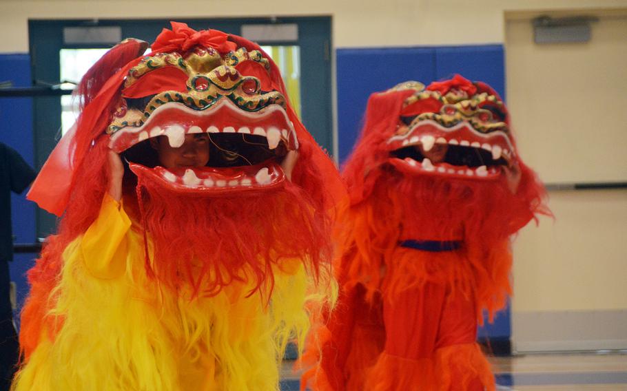 High school students from Yokota Air Base in western Tokyo perform during the Asian American Pacific Islander Heritage Month celebration, Monday, May 6, 2019.