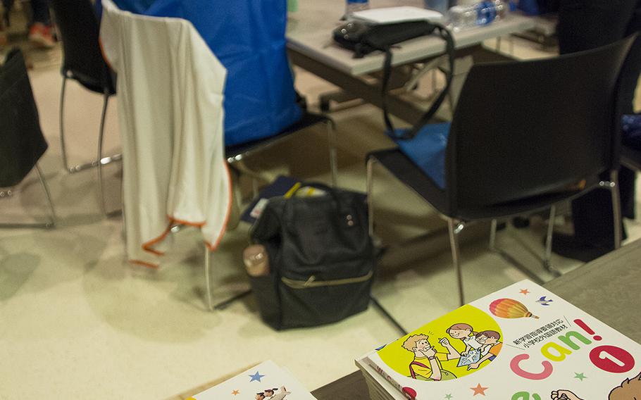 Teachers from various Okinawa school districts and the Department of Defense Education Activity participate in a workshop designed to enhance the English language curriculum taught in Okinawa schools at Kadena Elementary School, May 24, 2019.