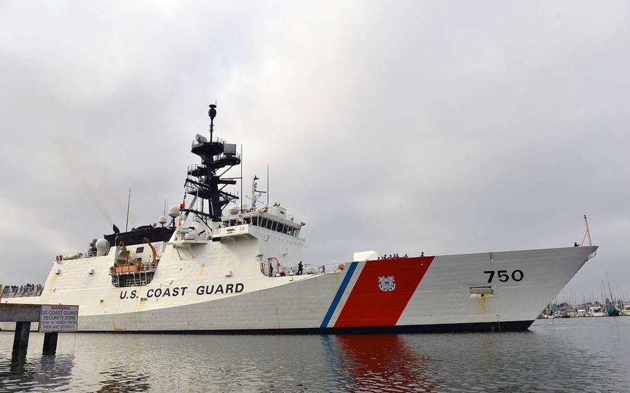 The Coast Guard cutter Bertholf, shown here Sept. 4, 2018, sailed through the Taiwan Strait with the USS Curtis Wilbur on March 24-25, 2019.