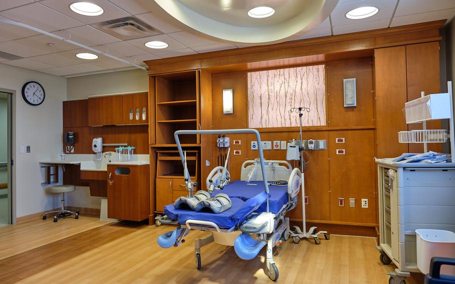 A labor and delivery room at the new Brian D. Allgood Army Community Hospital on Camp Humphreys, South Korea.