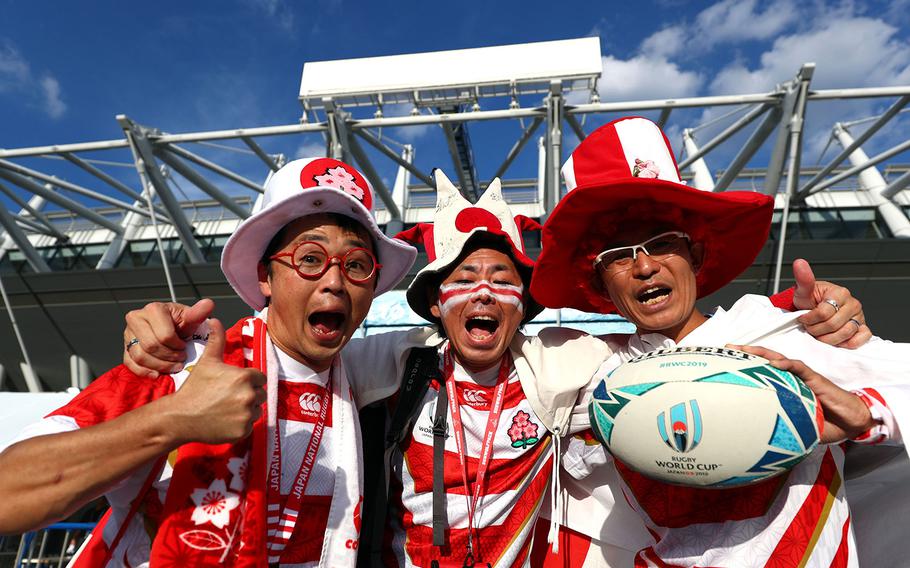 The red-and-white jerseys of Japan's Brave Blossoms will be a common sight over the next six weeks as the country hosts the best international rugby teams in the world for the Rugby World Cup. The tournament kicked off Friday, Sept. 20, 2019, at Tokyo Stadium.