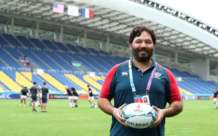 Marine Corps veteran Oscar Alvarez now serves as a manager for the U.S. Eagles national rugby team, which has been competing in the Rugby World Cup in Japan.