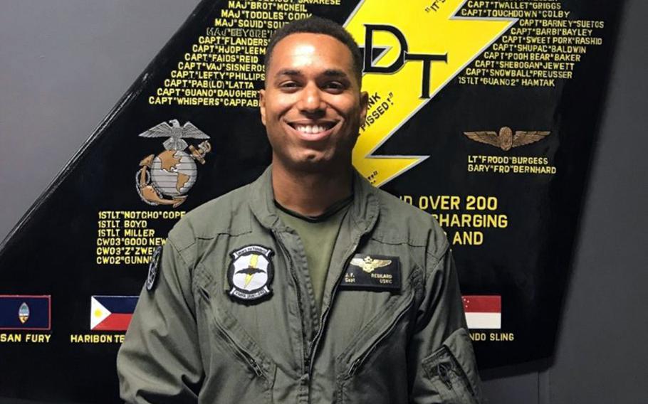 Capt. Jahmar Resilard died Dec. 6, 2018, after a collision between a fighter jet and a refueling plane off the coast of Japan.
