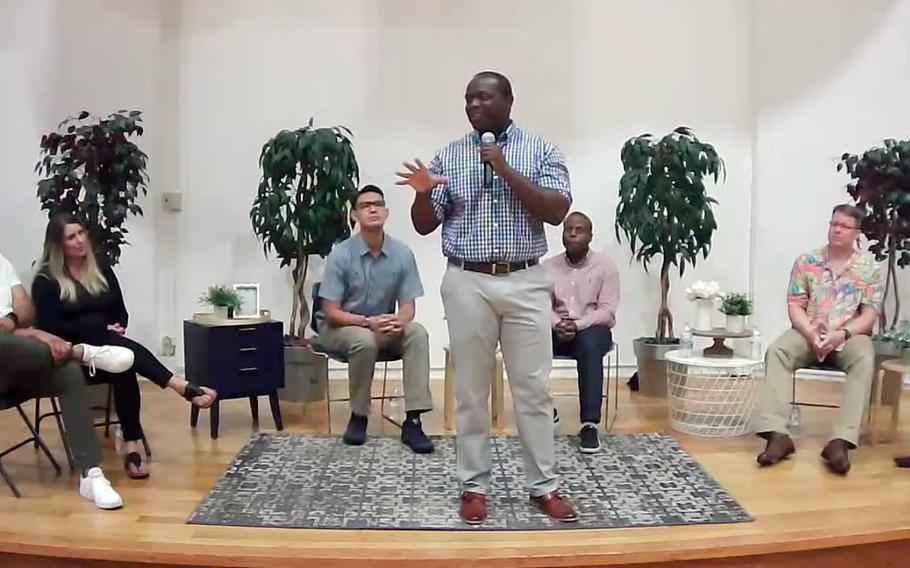 Sailors and family members at Yokosuka Naval Base, Japan, share their experiences with racism during a panel discussion streamed on Facebook Live, Friday, June 19, 2020.