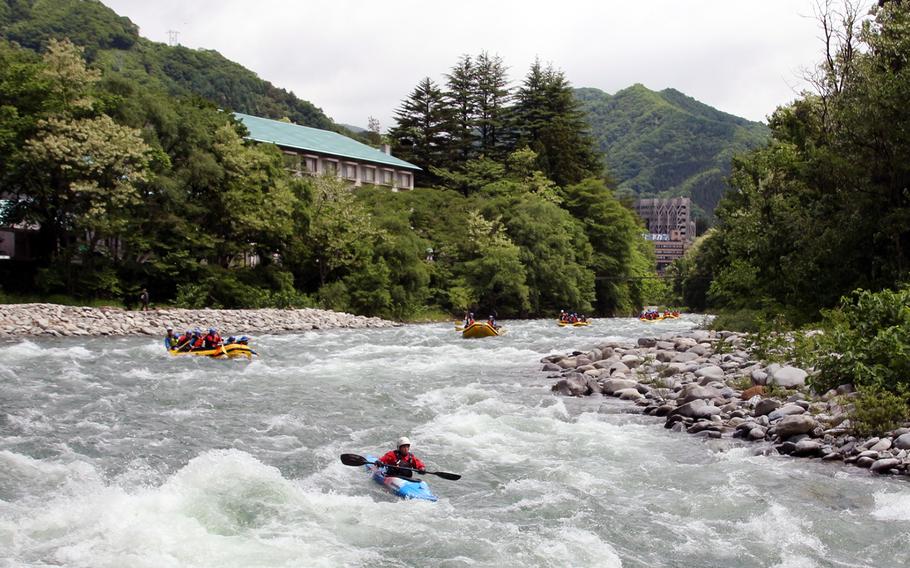 Whitewater rafting is one of many activities usually offered by Outdoor Recreation at Yokota Air Base, Japan.