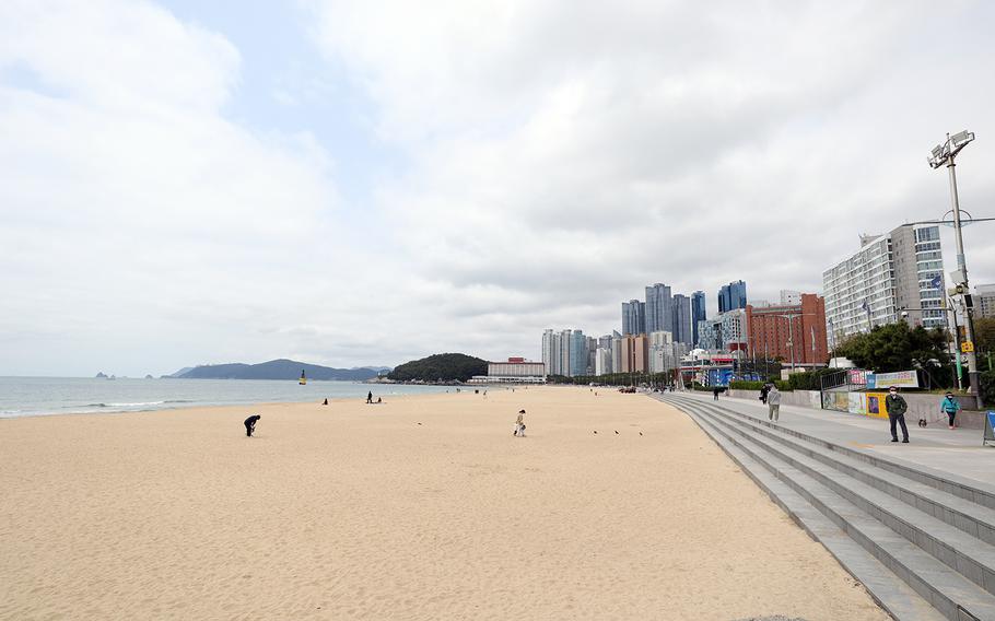 About 200 police were dispatched to break up the festivities July 4, 2020, on Haeundae Beach in Busan, South Korea, after receiving more than 70 complaints about fireworks and other unruly behavior by U.S. service members.