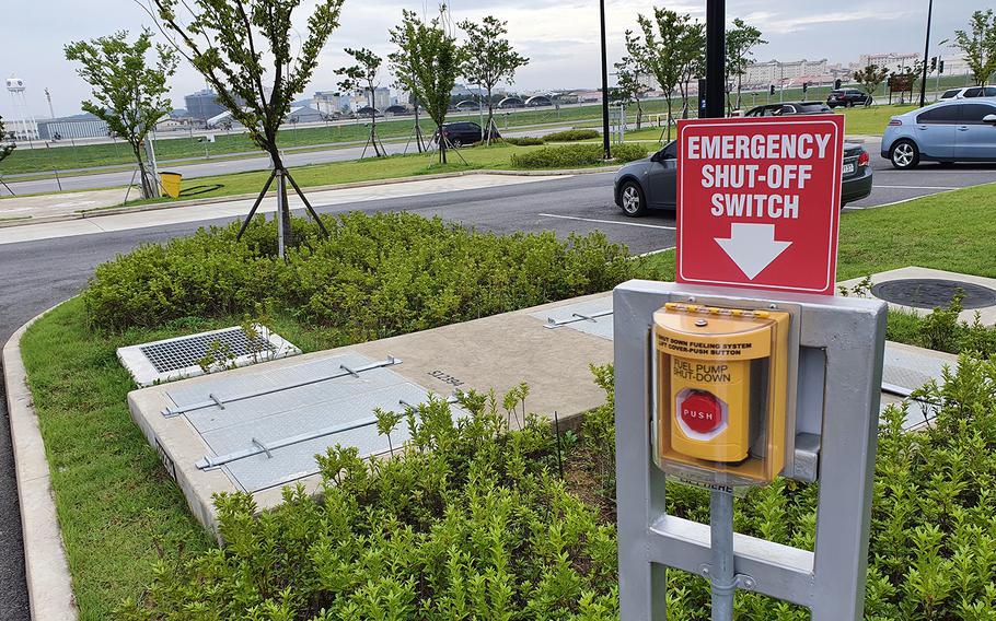 Lightning struck a gas station at Camp Humphreys, Monday, Aug. 3, 2020, knocking out service for about six hours, a garrison spokesman said.