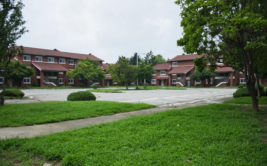 The South Korean government took ownership of Yongsan Garrison's Black Hawk Village, which consists of 18 buildings, two playgrounds and a barbecue pit, in January 2020. The brick townhouses once houses U.S. officers and their families.