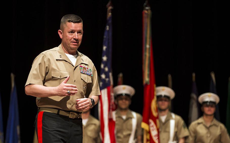 Maj. Gen. James Bierman Jr., pictured here in June 2018, took command of the 3rd Marine Division during a ceremony at Camp Courtney, Okinawa, Thursday, Aug. 13, 2020.