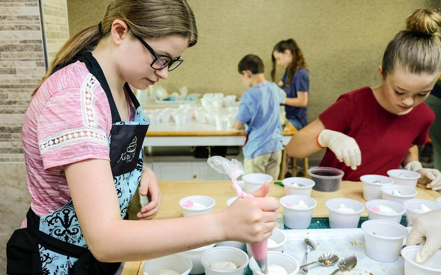Kiri Peterson, her family and friends have been serving desserts to hundreds of people at Camp Humphreys, South Korea, each week through Operation Cake for Quarantine.