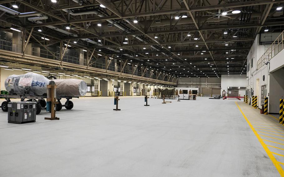 The design of a new warehouse complex at Osan Air Base, South Korea, allows for maximum efficiency and future expansion, the commander of the 731st Air Mobility Squadron, Lt. Col. Ryan Murray, said during the opening ceremony, Oct. 26, 2020.