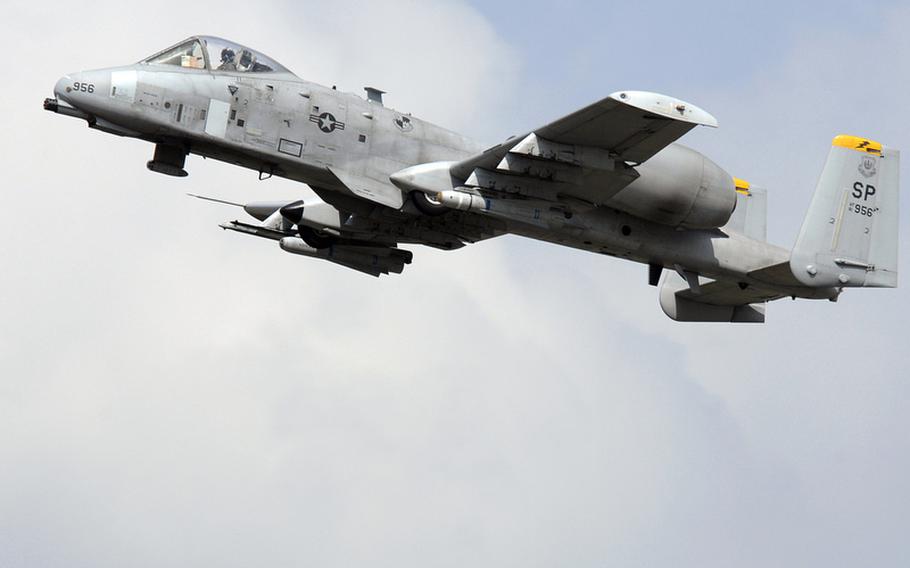 A Spangdahlem, Germany-based A-10 "Warthog" takes off from the air base in 2010. 