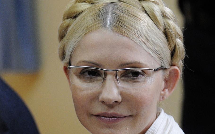 Former Ukrainian Prime Minister Yulia Tymoshenko during a trial hearing at the Pecherskiy District Court in Kiev on July 11. 2011. 