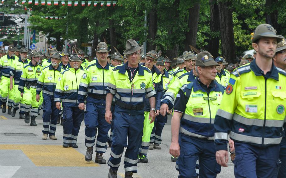 Alpini forces serve multiple roles in Italy's mountains, conducting rescue operations, humanitarian relief missions and community service. Thousands marched in a parade Sunday, May 11, 2014, in downtown Pordenone that capped the 87th national gathering of the Alpini.