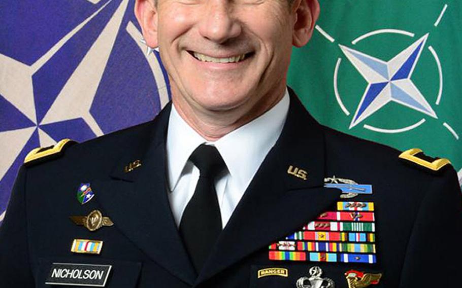 Lt. Gen. John W. Nicholson, commander Allied Land Command.