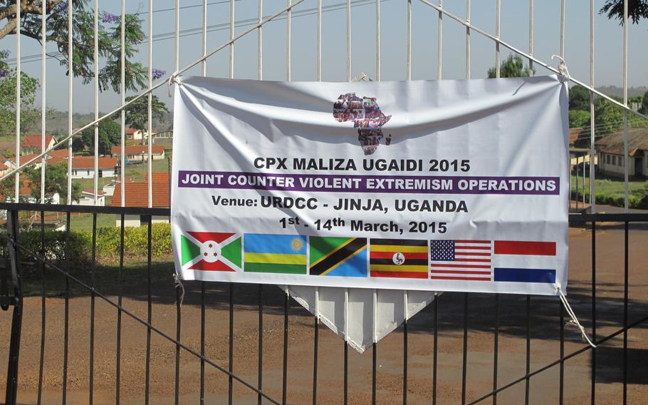 Eastern Accord, an annual training exercise designed to promote eastern African military cooperation and partnership with the U.S. ends this week. It is being held  in Jinja, Uganda, at Gadhafi Barracks - named and apparently funded by late Libya strongman deposed in 2011with NATO's help. 
