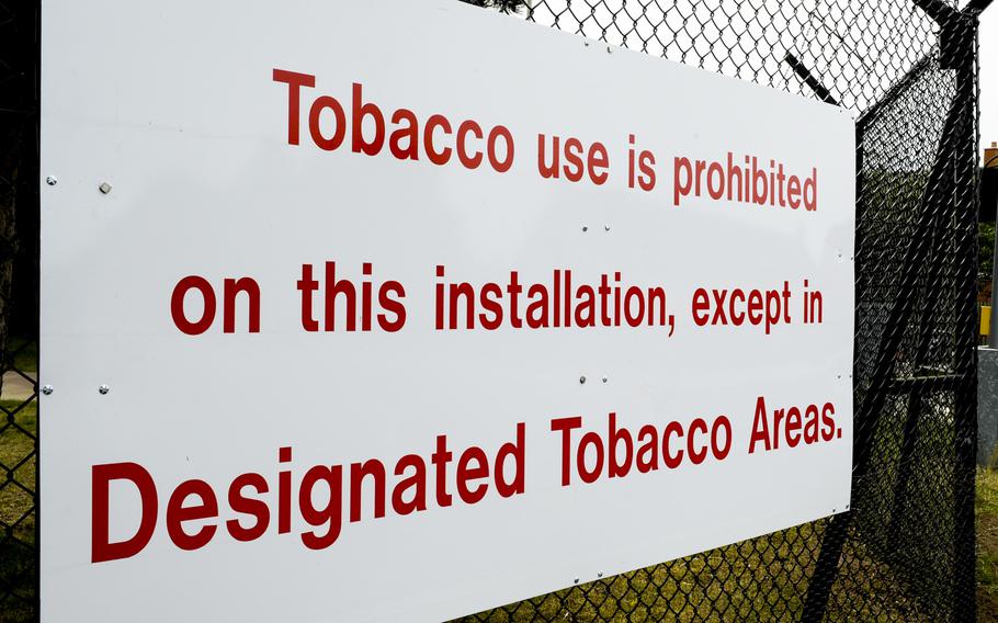 Air Force officials have updated their tobacco policy, now prohibiting tobacco use in recreational facilities, as well as in privately owned vehicles where a child younger than 14 is present.
Courtesy U.S. Air Force