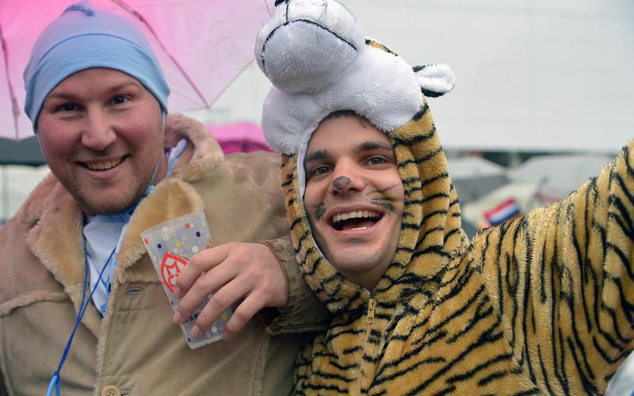 Not only women were celebrating Altweiberfastnacht, or old women's carnival, in Mainz, Germany, Thursday, Feb. 4, 2016. There were also plenty of men enjoying the festivities.

